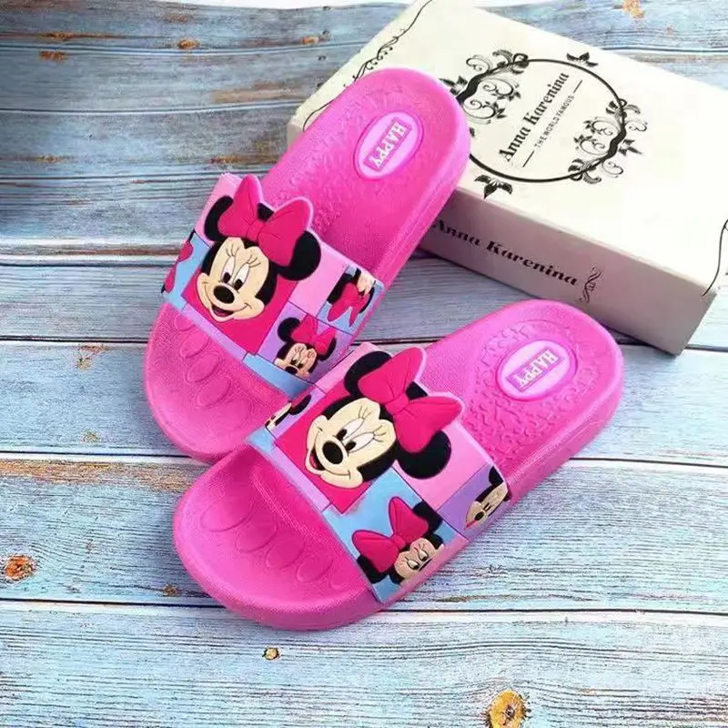 Summer Boys Shoes Children Slippers Cartoon McQueen Cars Mickey Minnie Fashion Beach Flip Flop Girls Flat Sandals Shower Slides images - 6