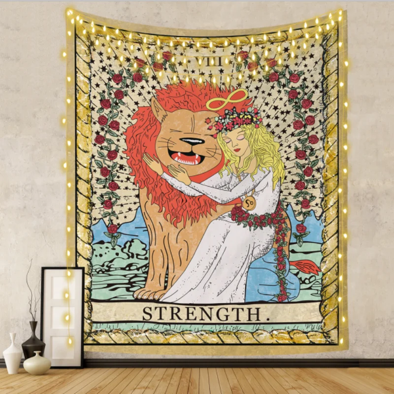 

Mandala Tapestry Tarot Wall Hanging Moon Phase Change Tapestry Bedroom Decoration Cover Sun Moon Wall Hanging Witchcraft Hippie