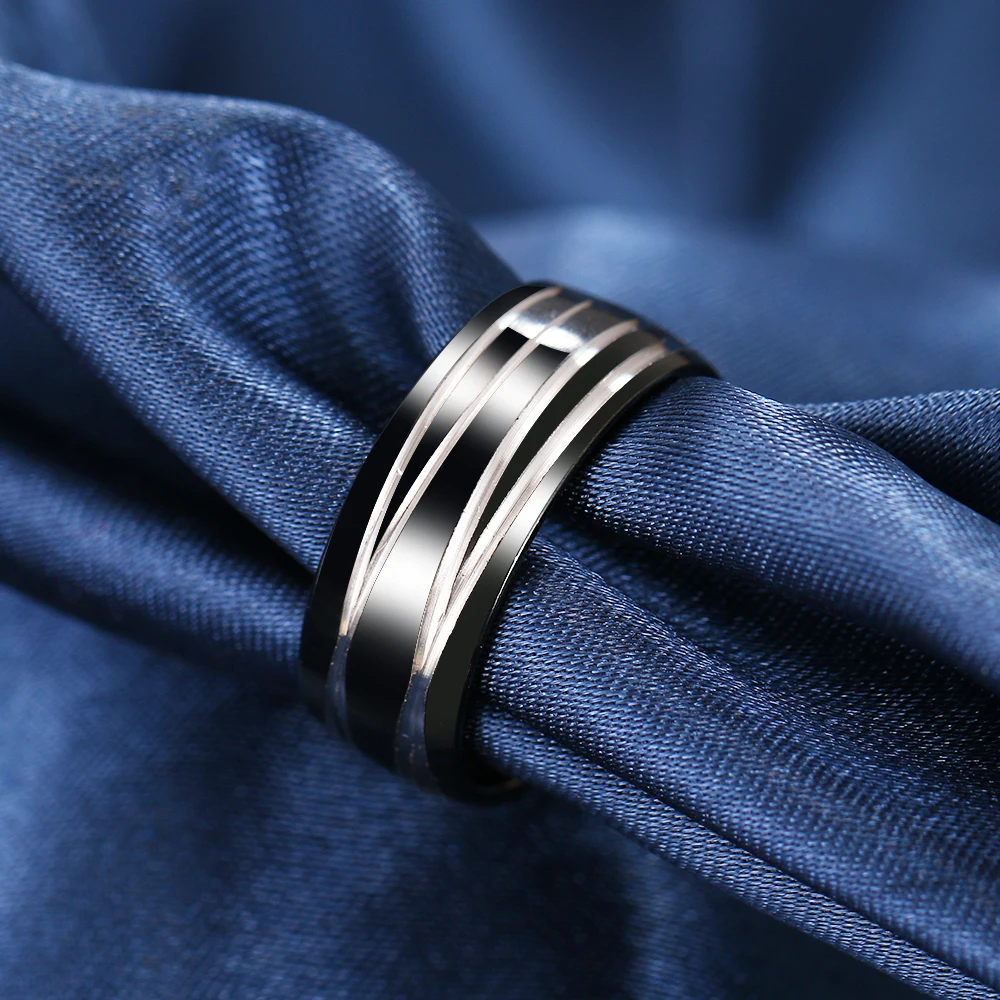 Какана черный крест стиль нержавеющая сталь кольца для мужчин и женщин свадебные