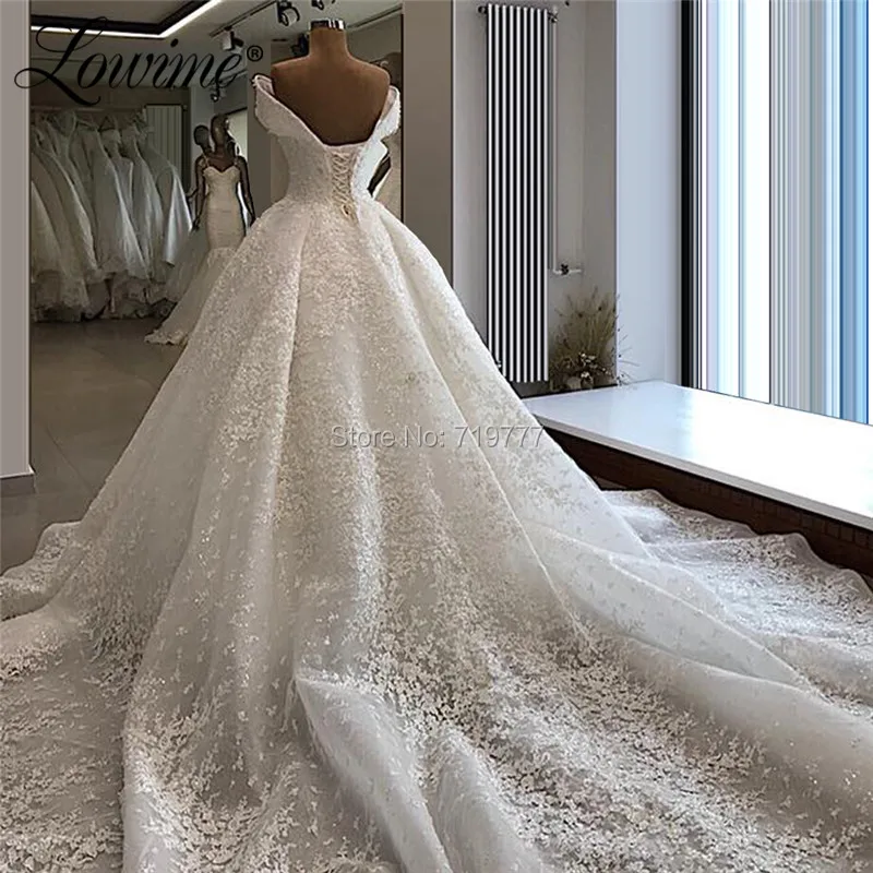 Saudi Arabia Muslim Wedding Dresses Vestido De Noiva 2020 Couture Luxury Handmade Applique Pearls Bridal Gowns Long Wedding Gown