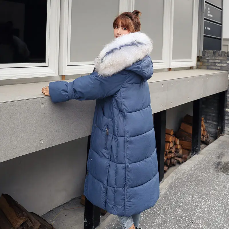 Новинка 2019 Корейская зимняя куртка большого размера теплая хлопковая одежда