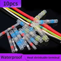 102050pcs heat shrink soldering sleeve terminals insulated waterproof solder electrical wire connector butt connectors kit
