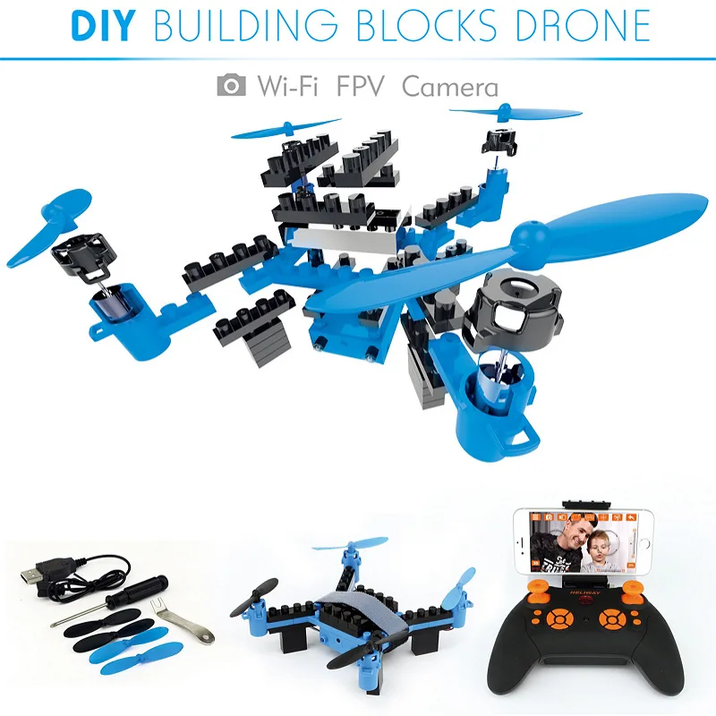 Новый Собранный DIY строительные блоки дистанционного управления летательный