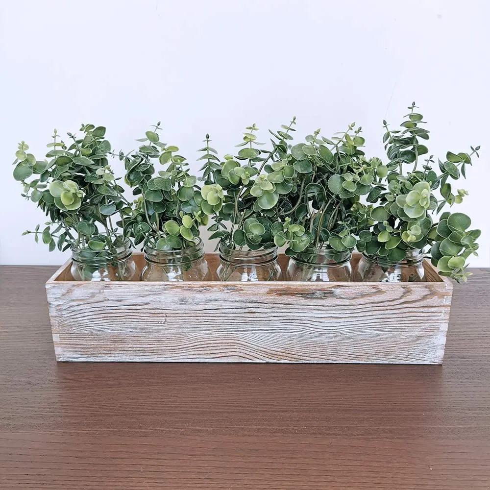 Искусственные серые зеленые листья эвкалипта стеблей 13 6 'высокий объемный