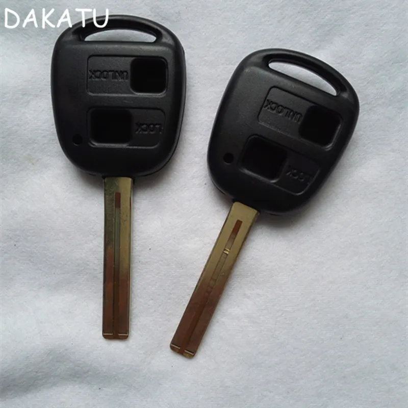 

Запасной чехол DAKATU для дистанционного ключа с логотипом, с пустой застежкой, чехол для ключа с 2 кнопками для Toyota Avensis RAV4 Corolla TOY48, с длинным ле...