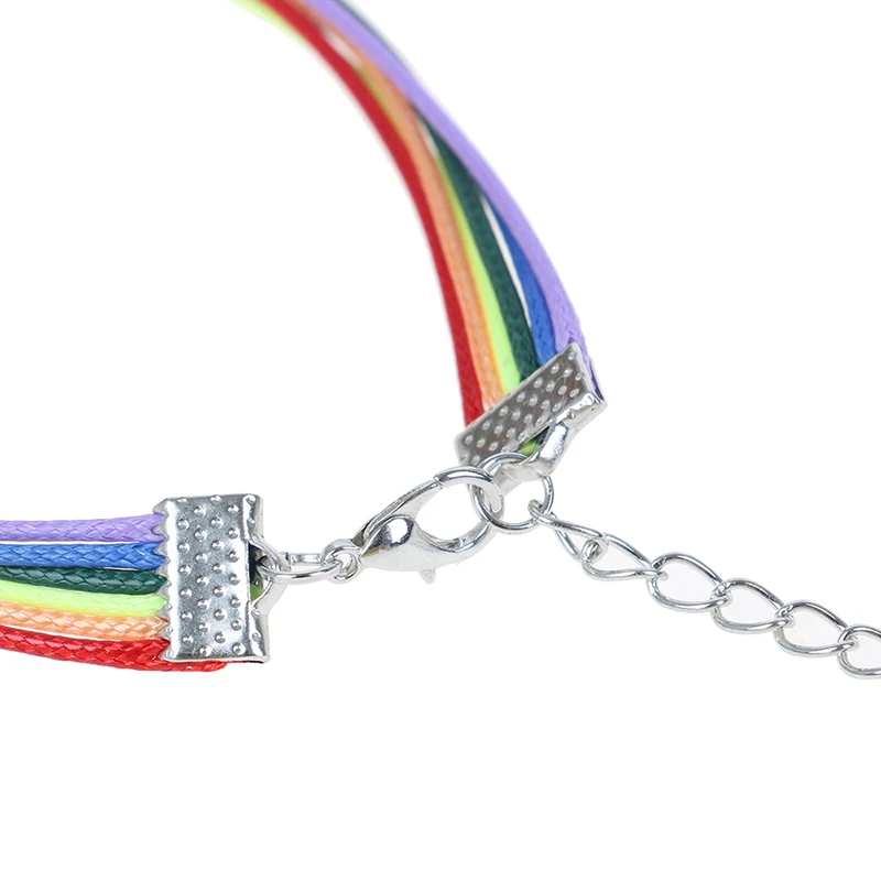 1 шт. модный браслет из искусственной кожи женский мужской веселый Радужный