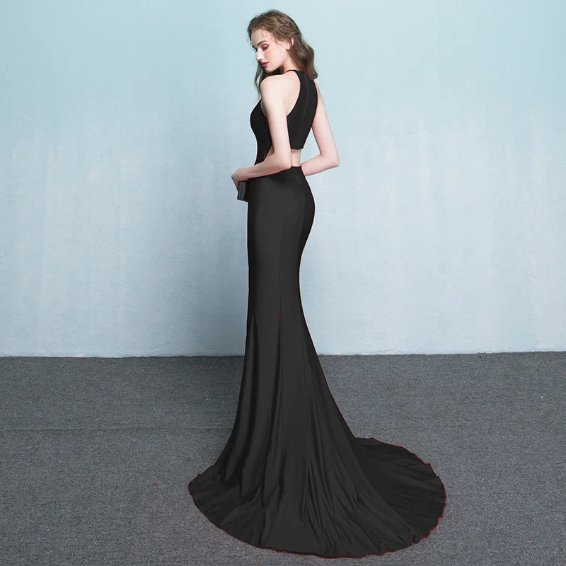 

Black Bride O-Neck Party Dress Solid Sleeveless Women Elegant Slim Cheongsam Floor-Length Wedding Qipao Long Gown Vestido XS-XXL