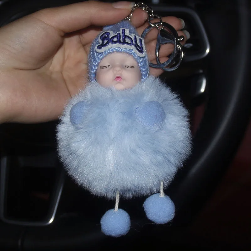 Симпатичная плюшевая кукла для сна брелок с креативным шариком волос автомобиля