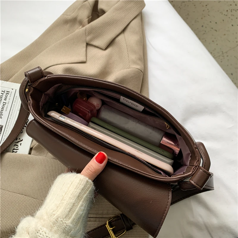 

2020 Trend Lock Flap Square Bag for Women's Luxury PU Leather Shoulder Bag Portable Lady Messenger Crossbody Bags Female Handbag