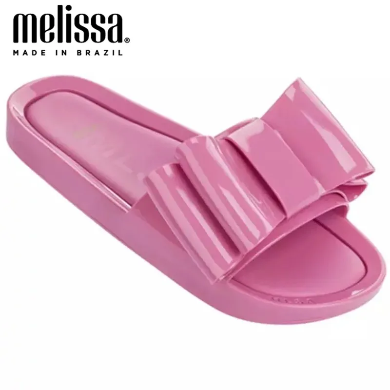Melissa пляжная обувь с бантом женские сандалии на плоской подошве брендовая