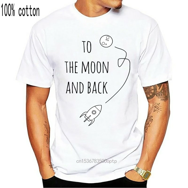 

Футболка Мужская/женская с надписью «the Moon and back»/«Gift Idea»