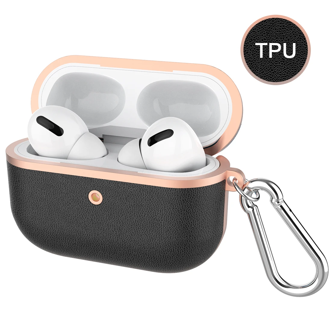 Для AirPods Pro роскошное покрытие для чехла TPU + PU Кожаный противоударный защитный