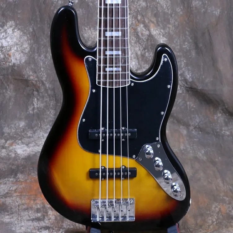 Высокое качество 5 струнная электрогитара джаз бас 3TS клен голова липа