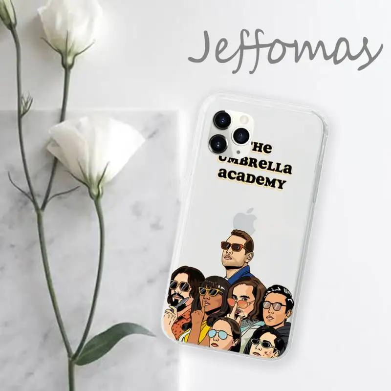 

The Umbrella Academy Phone Case Transparent for iPhone 11 12 mini pro XS MAX 8 7 6 6S Plus X 5S SE 2020 XR