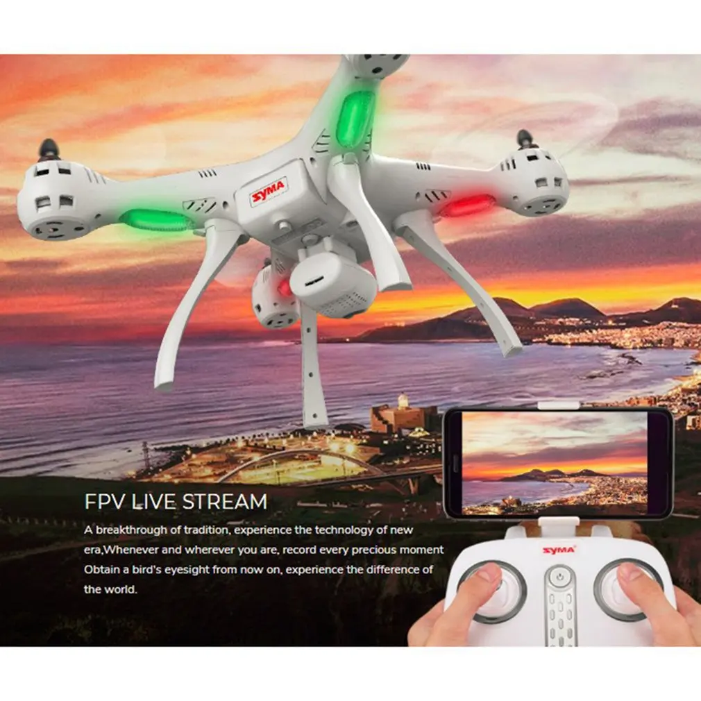 SYMA X8PRO GPS Дрон WI-FI с видом от первого лица 720P HD Камера или в режиме реального