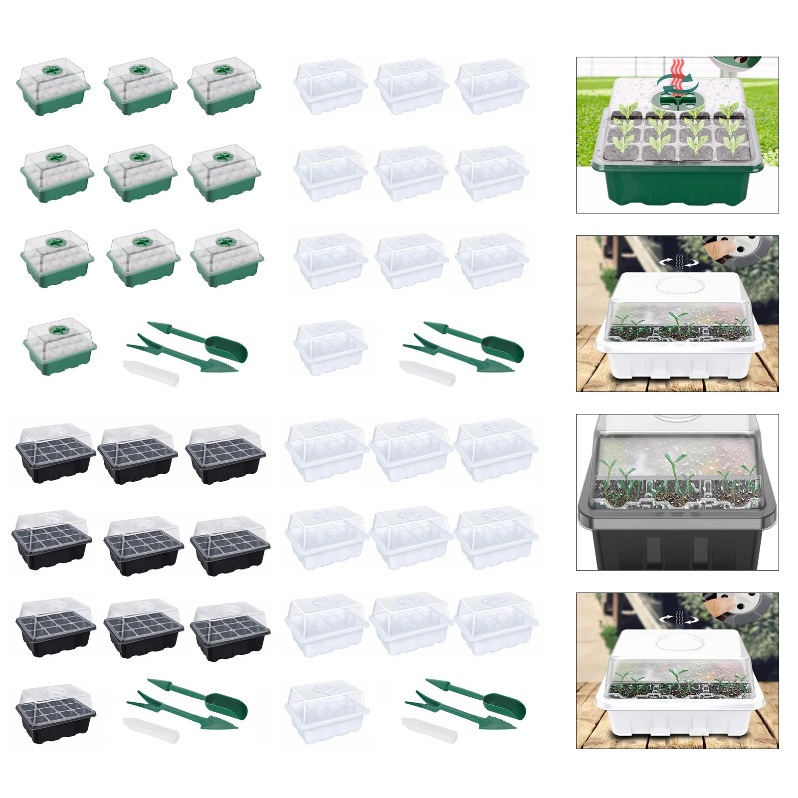 

Seed Starter Grow Box Nursery Cloning Seedling Germination Tray Garden