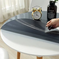 black color waterproof tablecloth pvc heat resistant round dining table mat oilproof non slip tablecover placemat free shipping