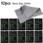 10 шт. многоразовые противотуманные салфетки для очков на зеркало заднего вида автомобиля Универсальная противотуманная салфетка для очистки очков