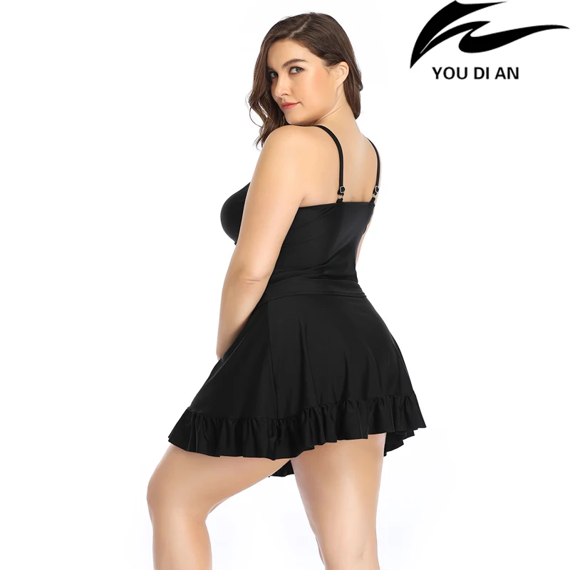 2020 New plus size swimwear women two pieces swimsuit larges swimming swim suit bathing beachwear wear big | Спорт и развлечения