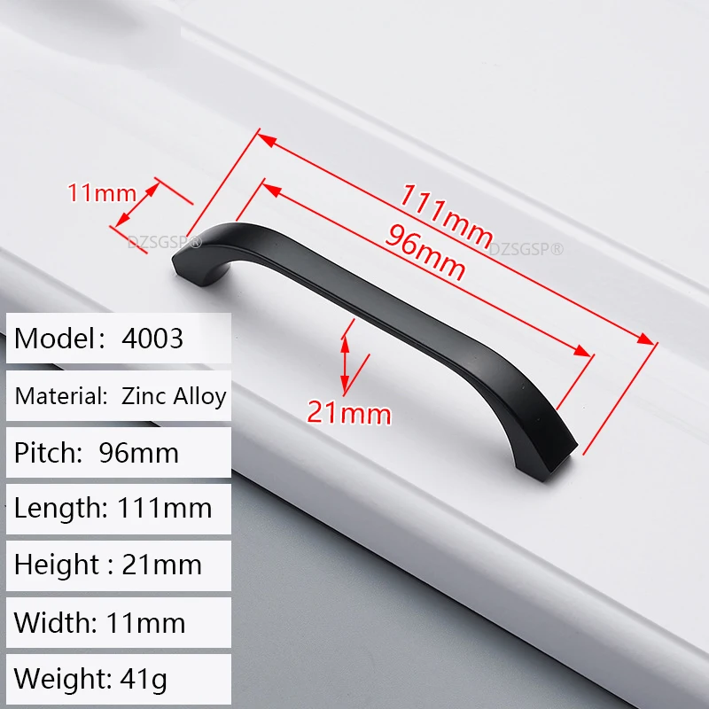 Дверная мебельная фурнитура: ручка для кухонного шкафа из цинкового сплава, черная, выдвижная подставка для шкафа, современная ручка для корпуса типа U.