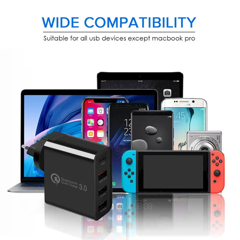 GOOJODOQ PD 48 Вт USB type C зарядное устройство Быстрая зарядка 3,0 настенное быстрое зарядное устройство для Apple MacBook воздушный iPad Pro iPhone samsung huawei htc
