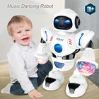 Новейший космический ослепительный музыкальный робот, блестящие Обучающие игрушки, электронный ходячий танцующий умный космический робот, Детские музыкальные игрушки