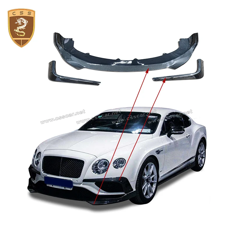 Carbon fiber front bumper Lip For Bentley Continenta GT | Автомобили и мотоциклы