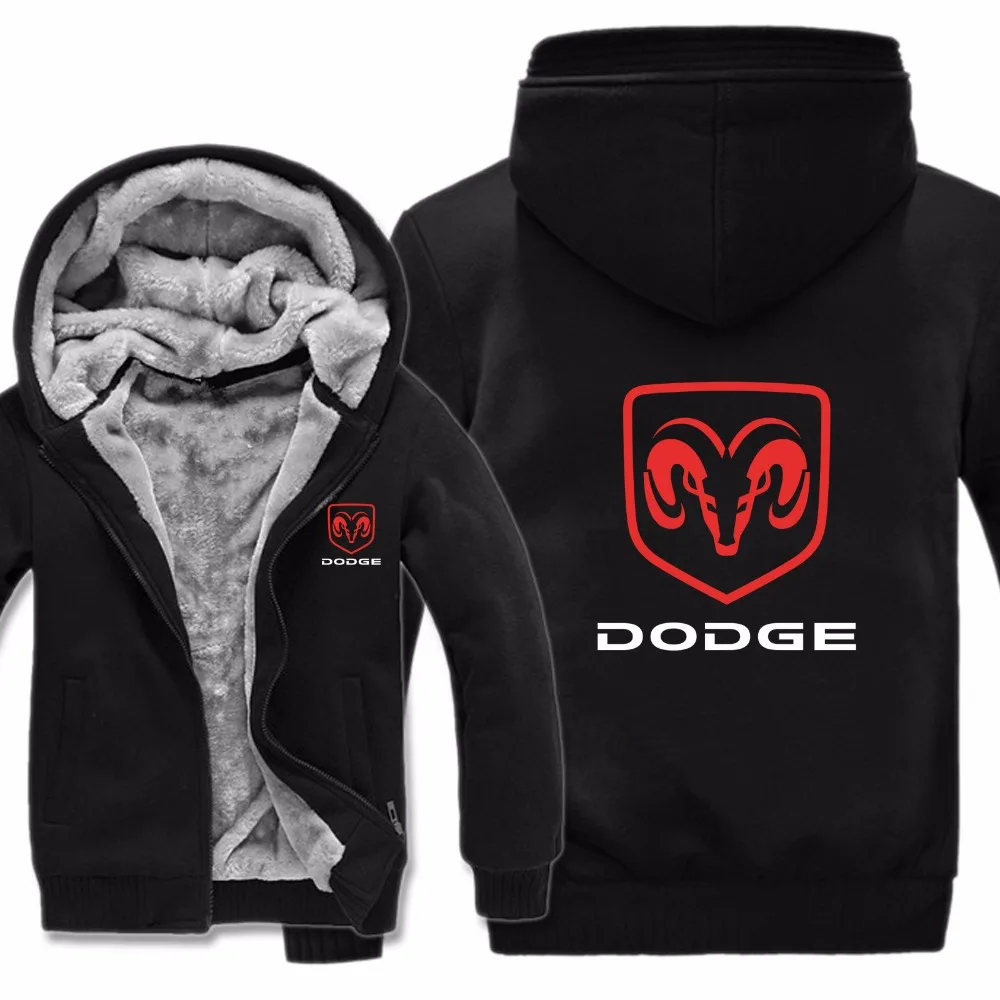 Dodge толстовки куртка мужская Пальто Зимняя мужская повседневная шерстяная подкладка флис утолщаются Dodge свитера с логотипами Толстовка
