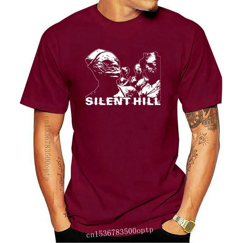 

New Silent Hill Horror Movie Homme Tshirt Fashion Harajuku T Shirt Cool Logo Tee Shirt O Neck T-Shirts Black Top