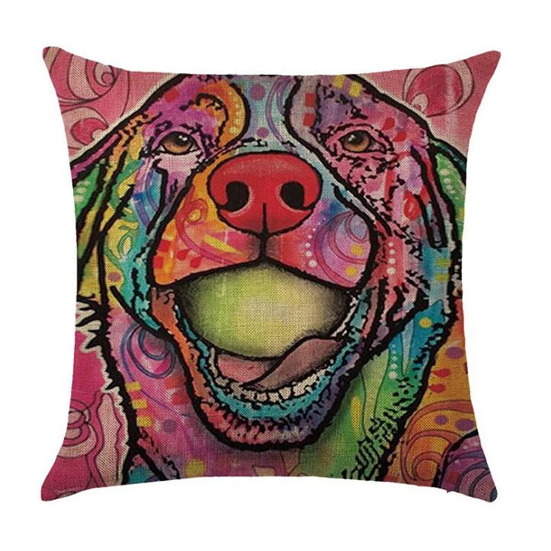 

Watercolor Greyhound Pillow Cover 44*43.5cm Decorative Cushion Cover Dog Pillow German Shepherd Husky Pillowcase