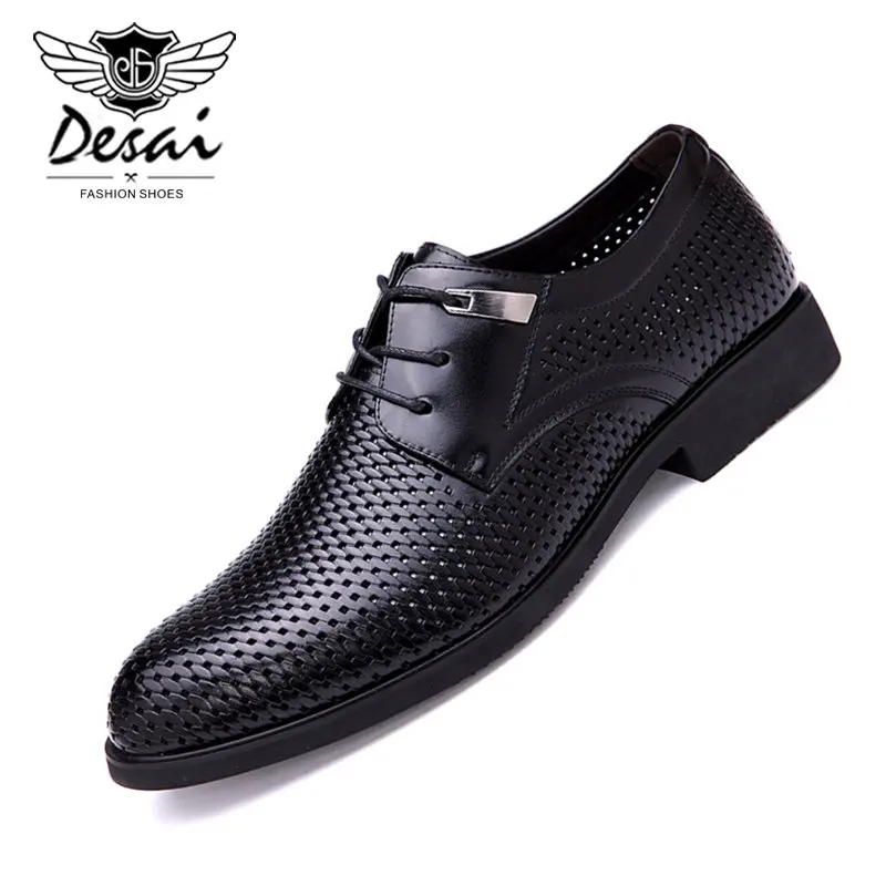 

Мужские модельные туфли DESAI, из натуральной кожи, в итальянском стиле, дышащие Туфли-оксфорды, лето 2020