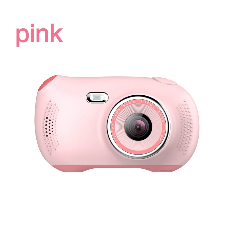 Розовый 18MP детская мини-камера, детская камера с двойным объективом 1080 P, мультипликационная цифровая камера, видео-камера для детей, подарок на день рождения - Цвет: Розовый