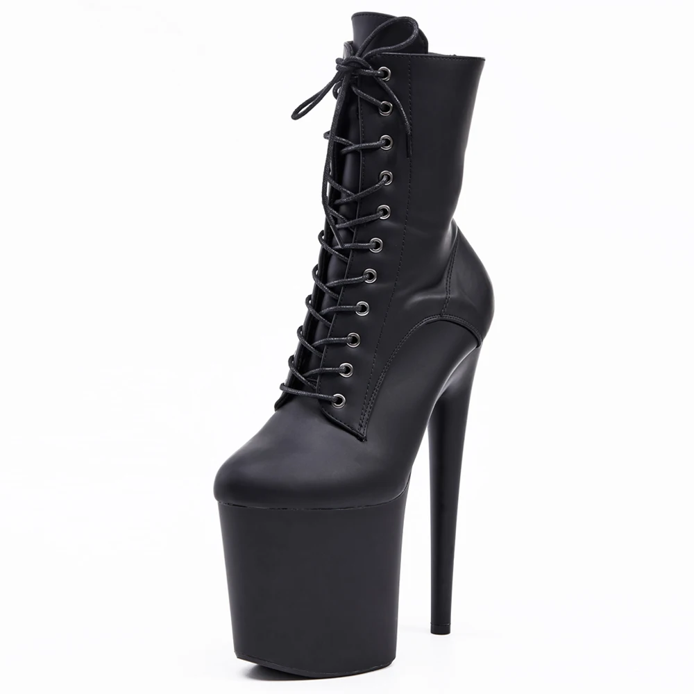 JIALUOWEI 8 inch High Heel Platform Ankle Pole Dancing Boots Fashion Sexy Knight Female Fast Shipping