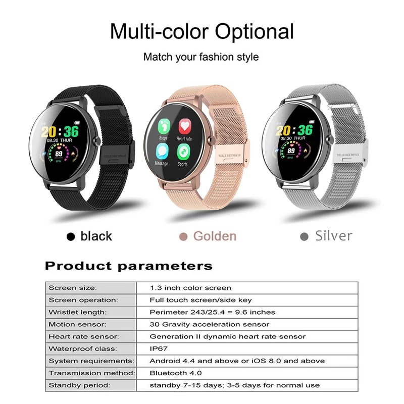 LIGE 2020 New Smart Watch Men Women Heart Rate Blood Pressure Exercise Multifunction Fitness Tracker IP67 Waterproof Smartwatch |