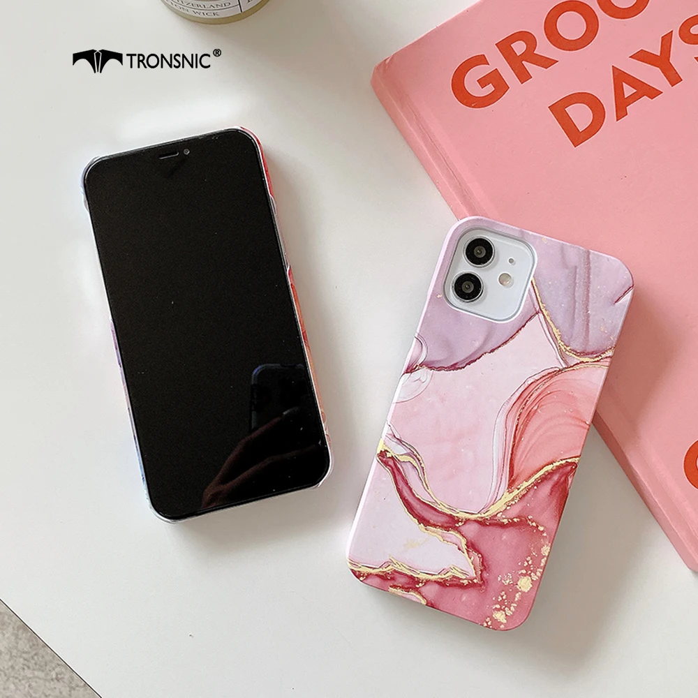 marble glossy pc phone case for iphone 12 11 pro max xr xs max hard gradient blue velvet case for iphone 7 8 plus cover capa hot free global shipping