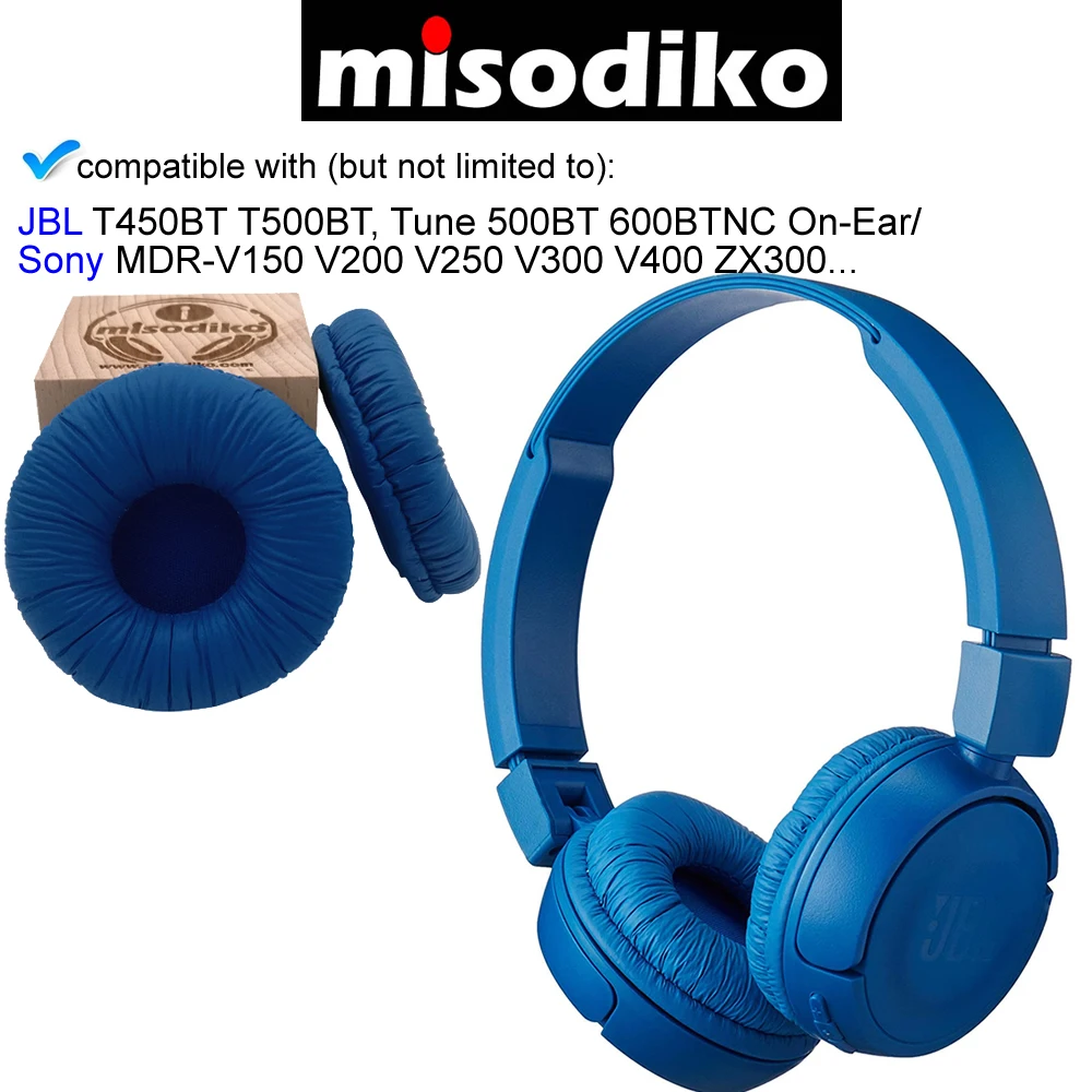 Замена misodiko 70 мм подушки амбушюры-для JBL T450BT T500BT Tune 500BT 600BTNC на ухо/sony MDR-V150 V200 V250 V300 V400