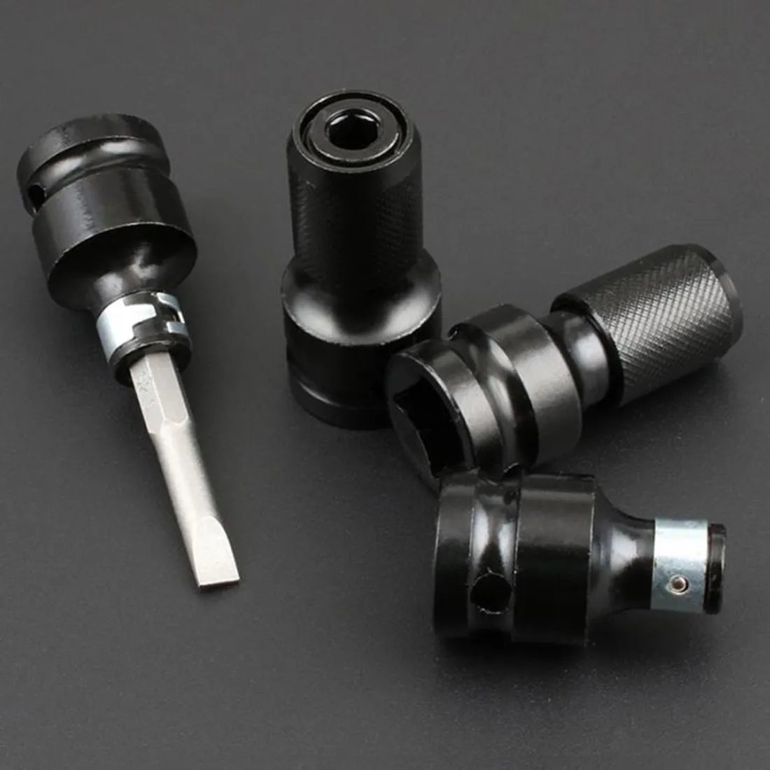 

3pcs 1/2 Inch Hex Drill Chuck Socket Adapter Converter Tool For Impact Wrench 1/2\\\" Square To 1/4\\\" Hex Socket Adapter