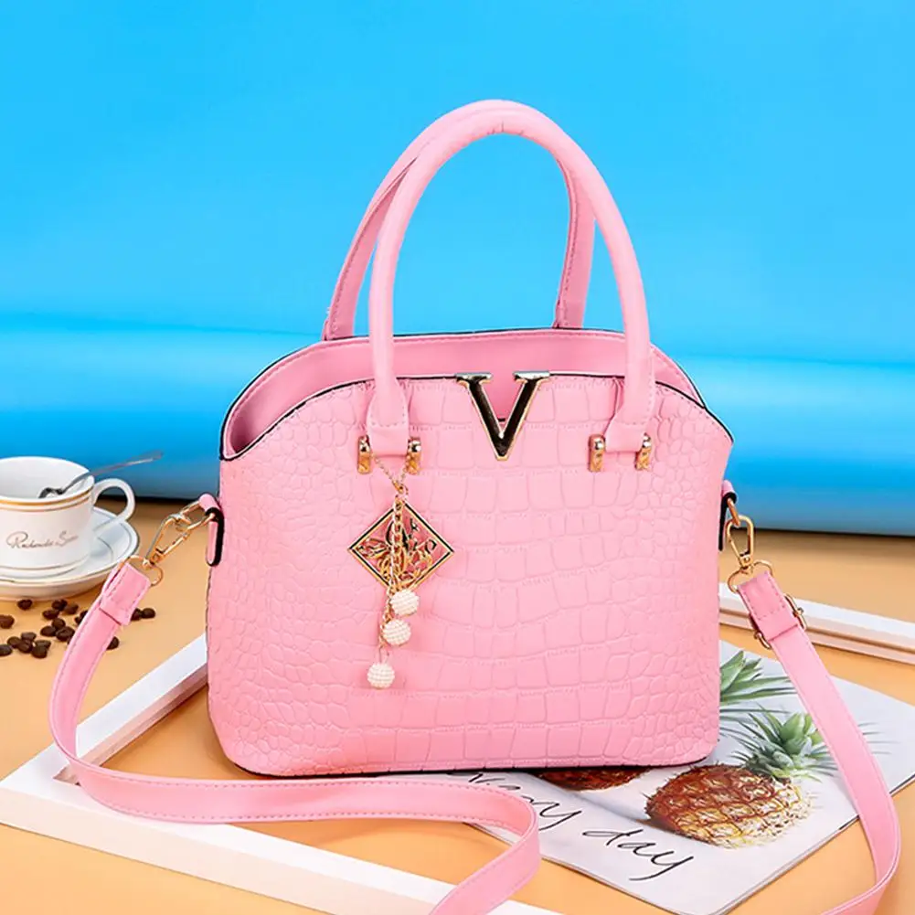 Женская большая ручная сумка из искусственной кожи с карманами на молнии для