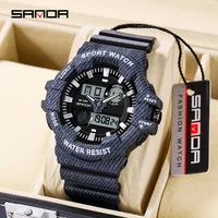 sanda 2021 brand ladies watch sports watch led analog digital quartz waterproof watch shock absorption relogio masculino 3038