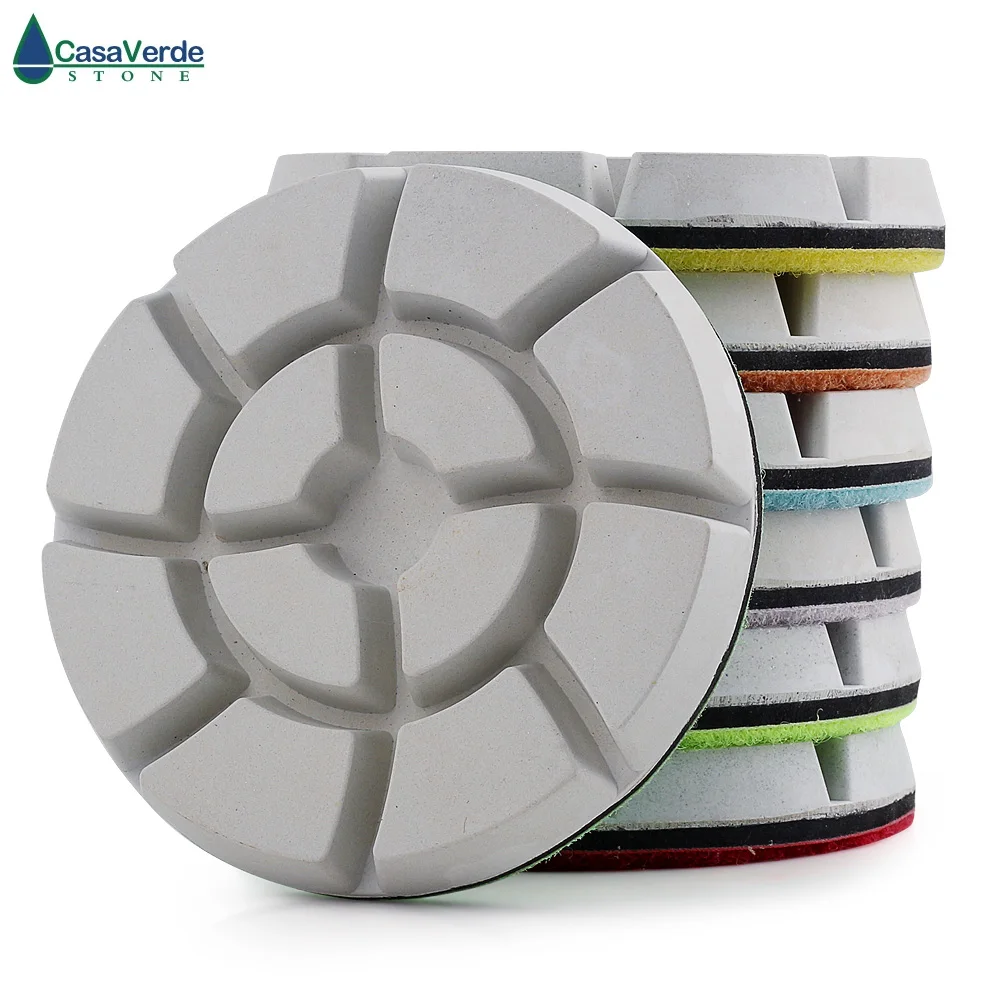 Бесплатная доставка белые 4-дюймовые мокрые алмазные напольные абразивные