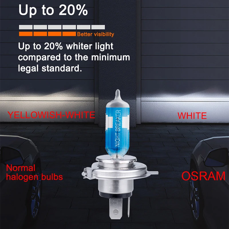 Лампа Ксеноновая OSRAM ампулы voiture h4 64193NL Hi/короче спереди и длиннее сзади) 12В для