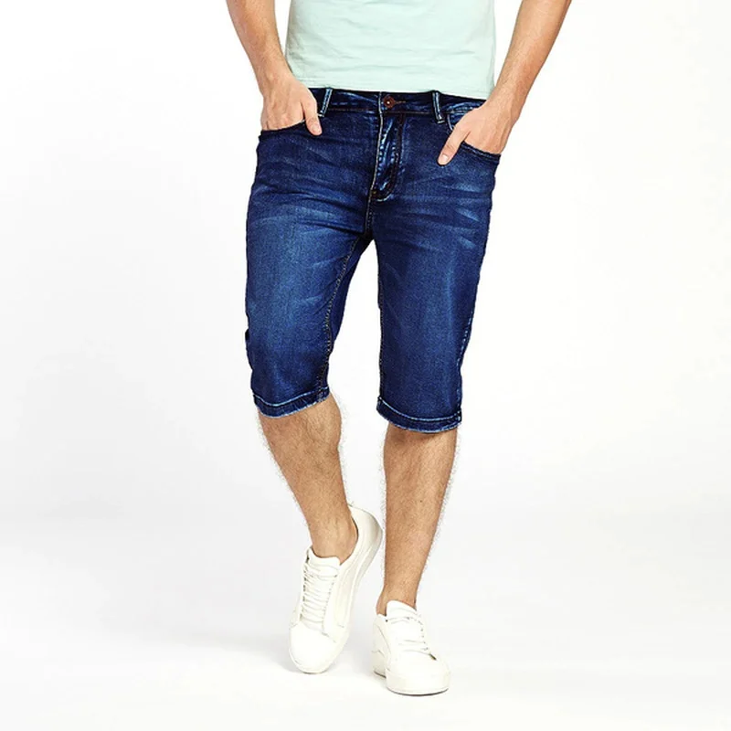 

Men Jeans Denim Half Pants Straight Stretchy Baggy Jeans Shorts 2021 Summer Best Seller Short Pants Casual Men's Trousers