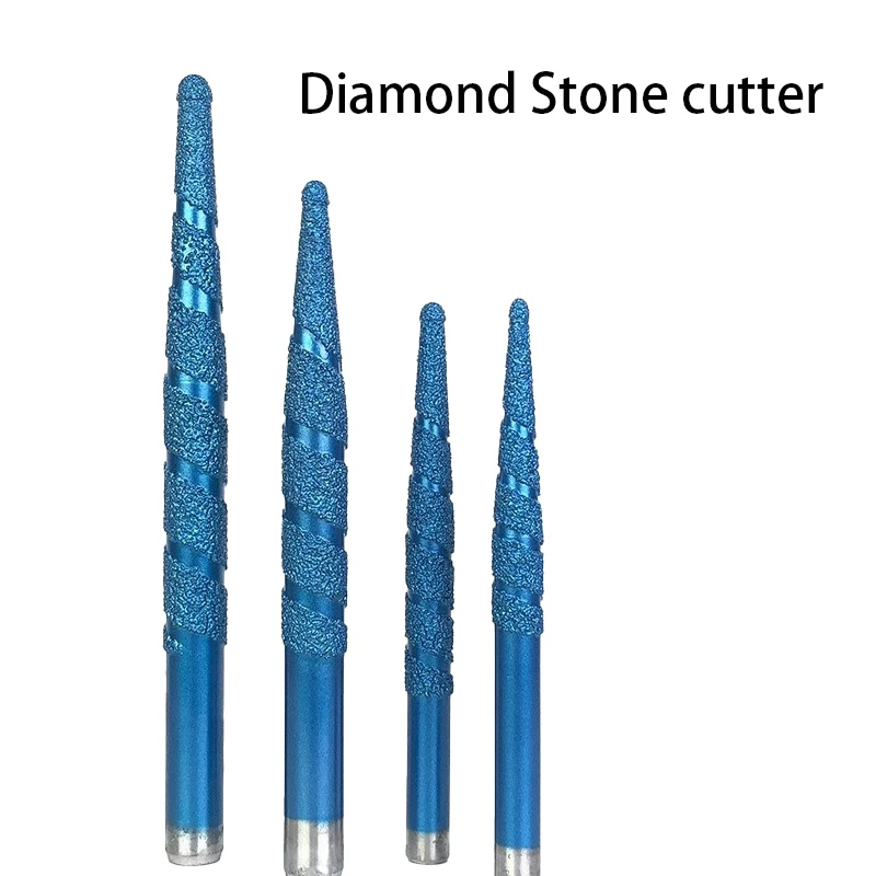 Brazed Diamond Engraving Router Bit Stone Milling Cutter Engraver Marble Granite Cutting Tool Blades Carving Knife Cnc Machine