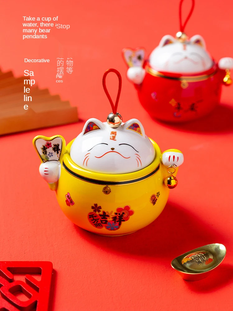 

Tea pot, ceramic pot plutus cat China creative wind restoring ancient ways with POTS of tea storage jar canister set kitchen