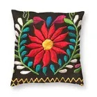 Мексиканская испанская вышивка, цветы, 3D Рисунок, наволочка для дивана, Традиционный текстиль, цветы, наволочка для подушки, домашний декор