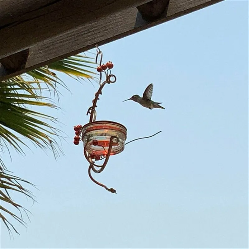 

Red Berries Hummingbird Feeder With Flame Coppervines Red Mini-Blossom Dream House Birds House for Little Birds DC156