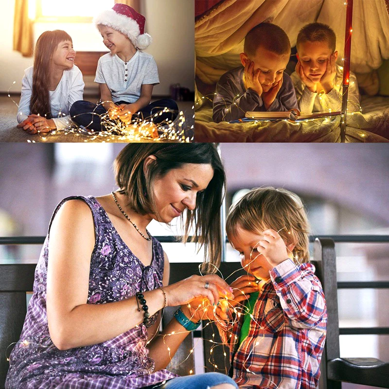 Новогоднее и Рождественское украшение светодиодная гирлянда из медной