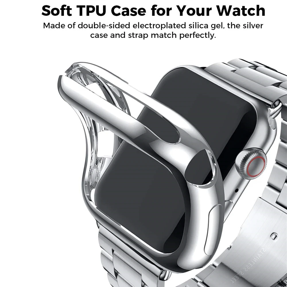 Браслет для Apple Watch Band 42 мм 44 38 40 с защитным чехлом серии 5 4 ремешок iWatch защита