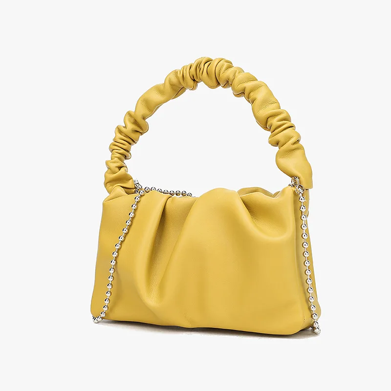 Женская плиссированная Сумка тоут из ПУ кожи однотонная|Сумки с ручками| |