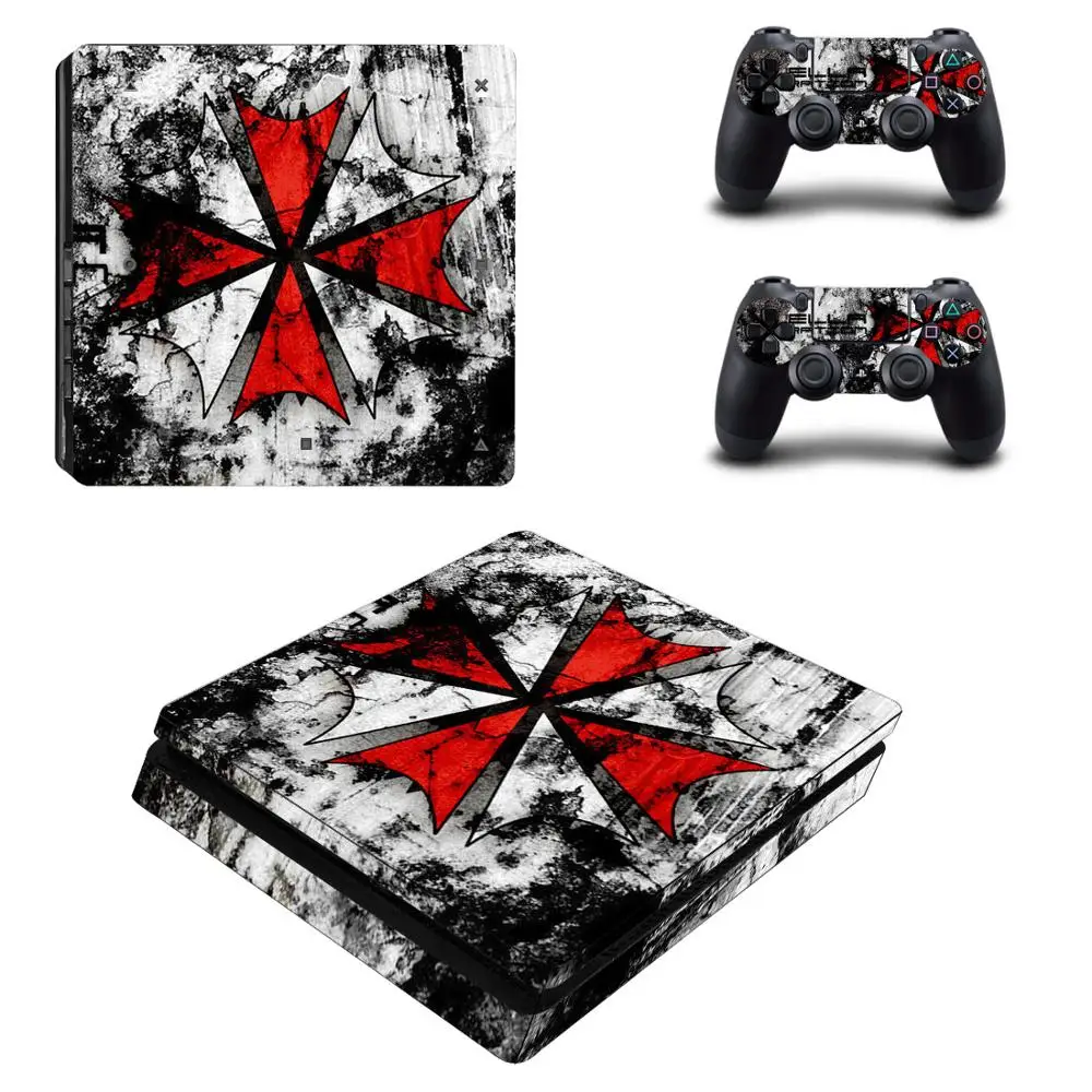 Adesivo de Pele Decalque para Playstation Biohazard Guarda-chuva Magro Adesivos Play Station 4 Console & Controlador Pele Ps4